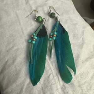 Peacock Feather Earrings